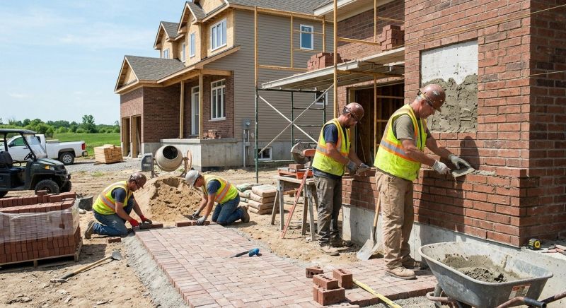 Brick Border Installation in Worcester, MA